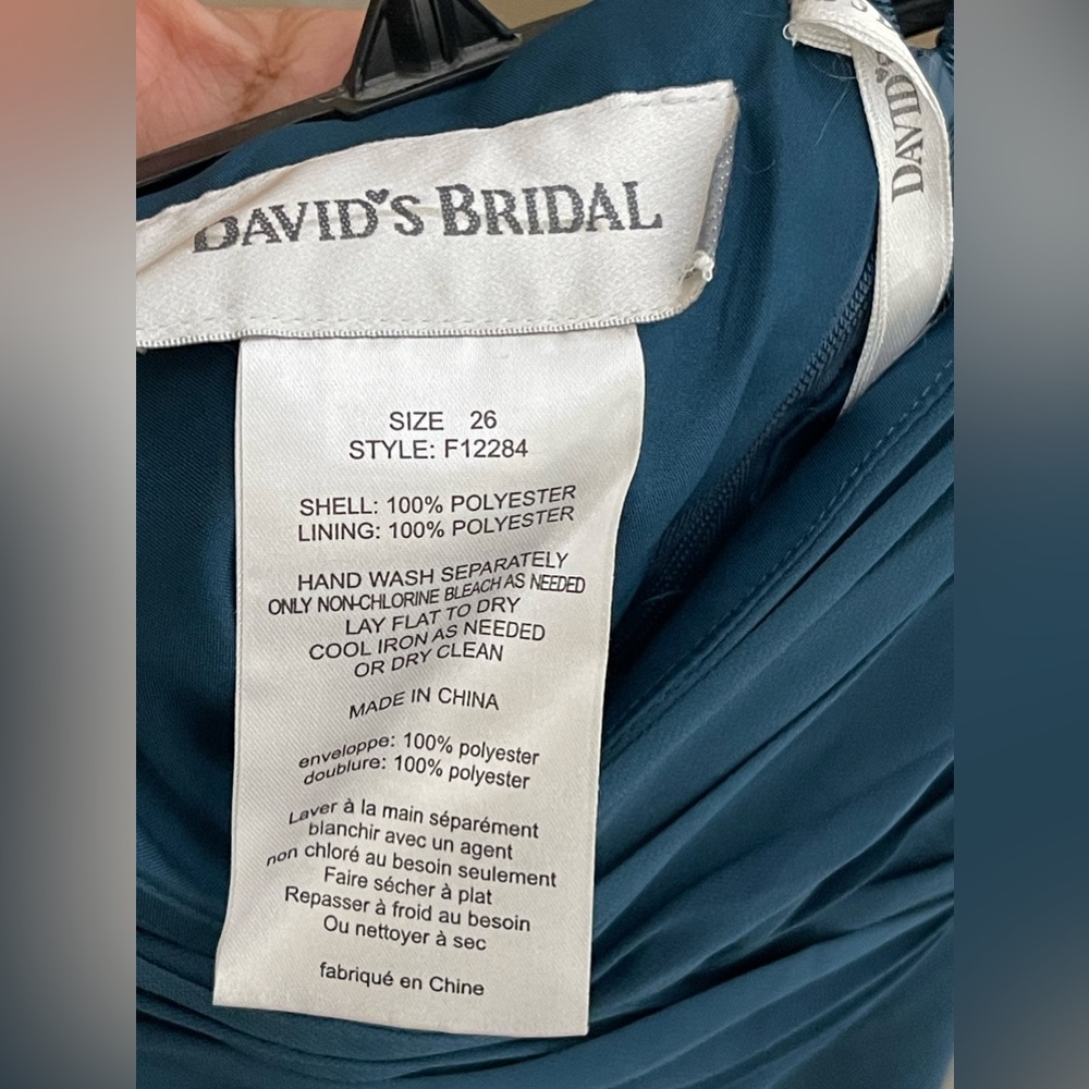 David’s Bridal Strapless Chiffon Short Dress Size 26 NWT - Picture 8 of 8